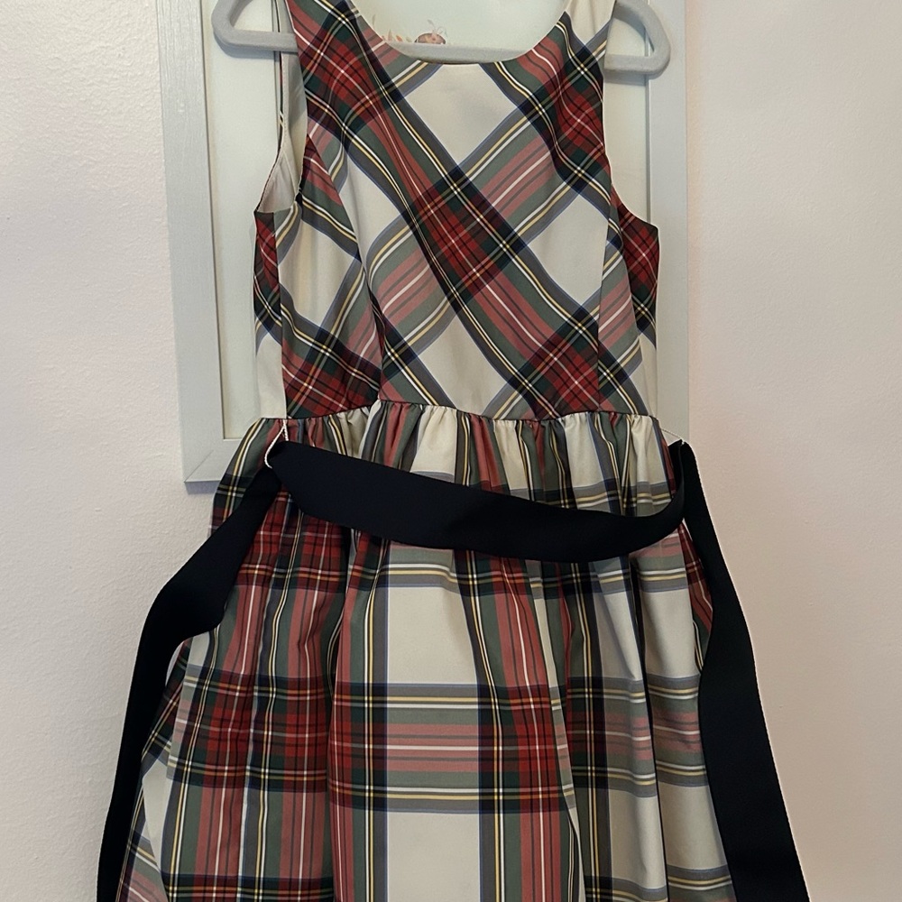 Polo by Ralph Lauren Multicolor Plaid Dress with Black Sash